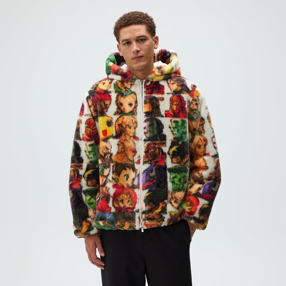 Marvel vs. Capcom | Kith Fighter Vintage Faux Fur Jaysen Hoodie in Sandrift XL - Picture 1 of 9